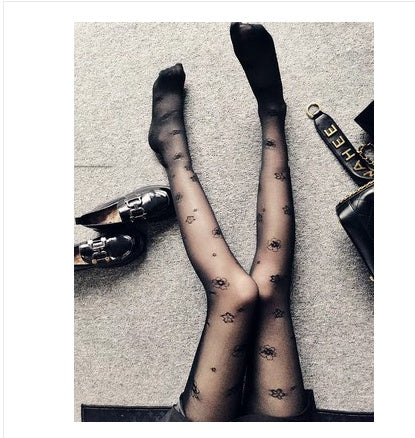 Fashion Sexy Women's Black Transparent Pantyhose