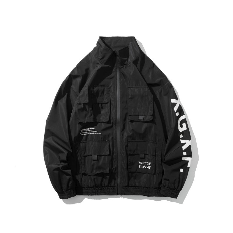 Multi pocket tactical function assault jacket overalls men's jacket