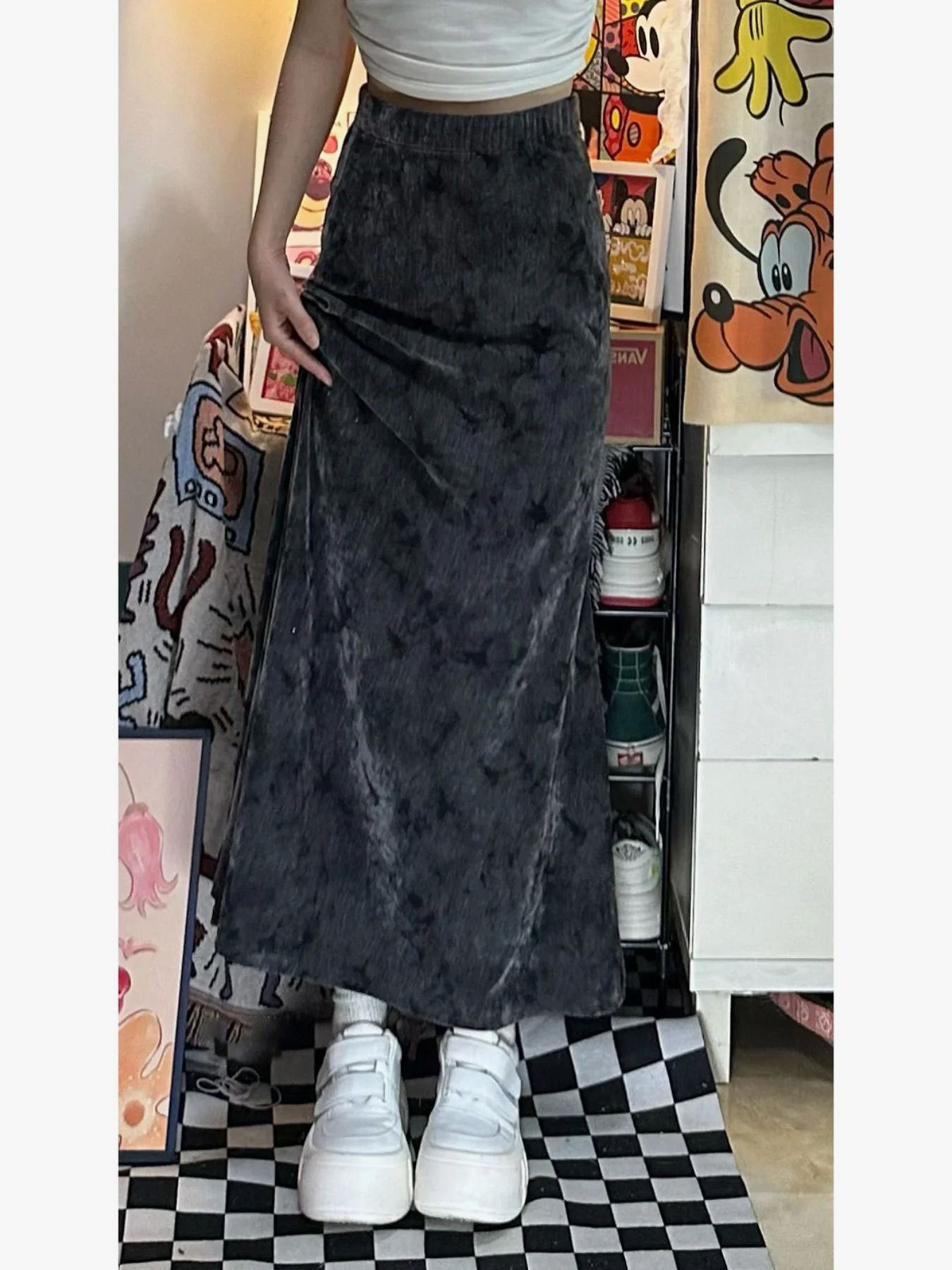 New Chinese Retro Tie-dyed Skirt For Women Spring