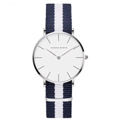 ladies simple watch waterproof Korean white belt student watch 36mm