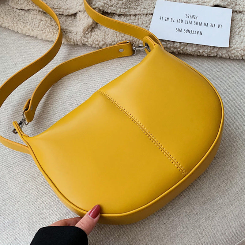 All-match texture diagonal simple shoulder bag