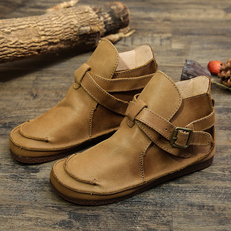 Literary Retro Martin Boots Women Leather