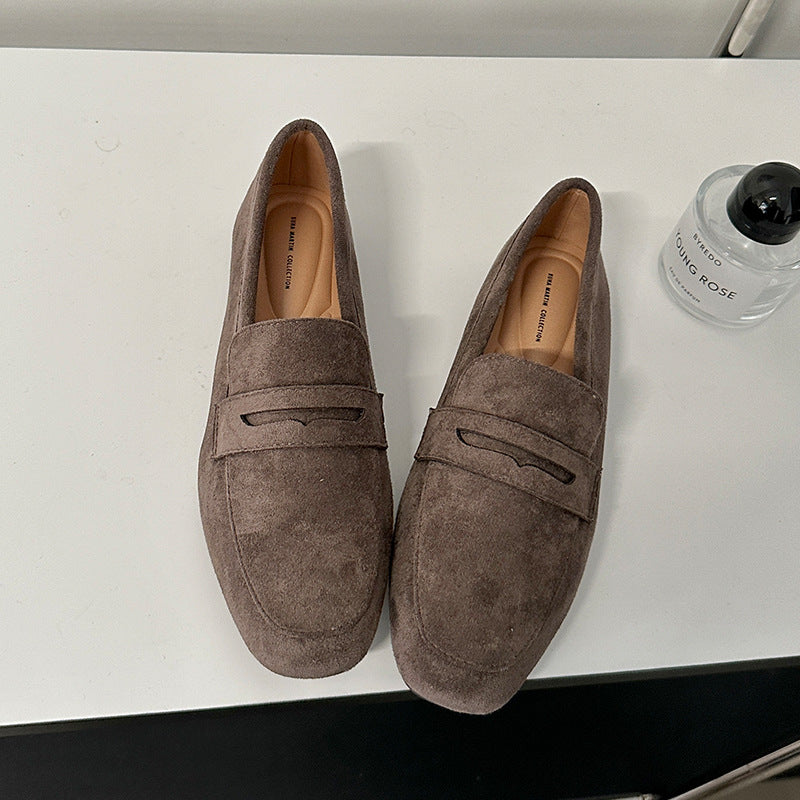 Flade Sko Matte Mode Behagelige Og Skridsikre Slip-on Loafers