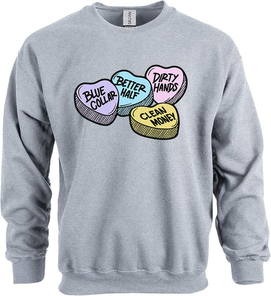 Fleece sweatshirt med bogstavprint, casual langærmet