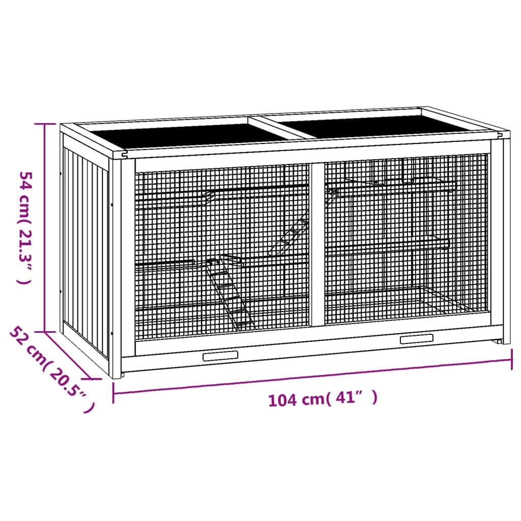 Hamster Cage 104 x Solid Wood Fir   Hamster Cage