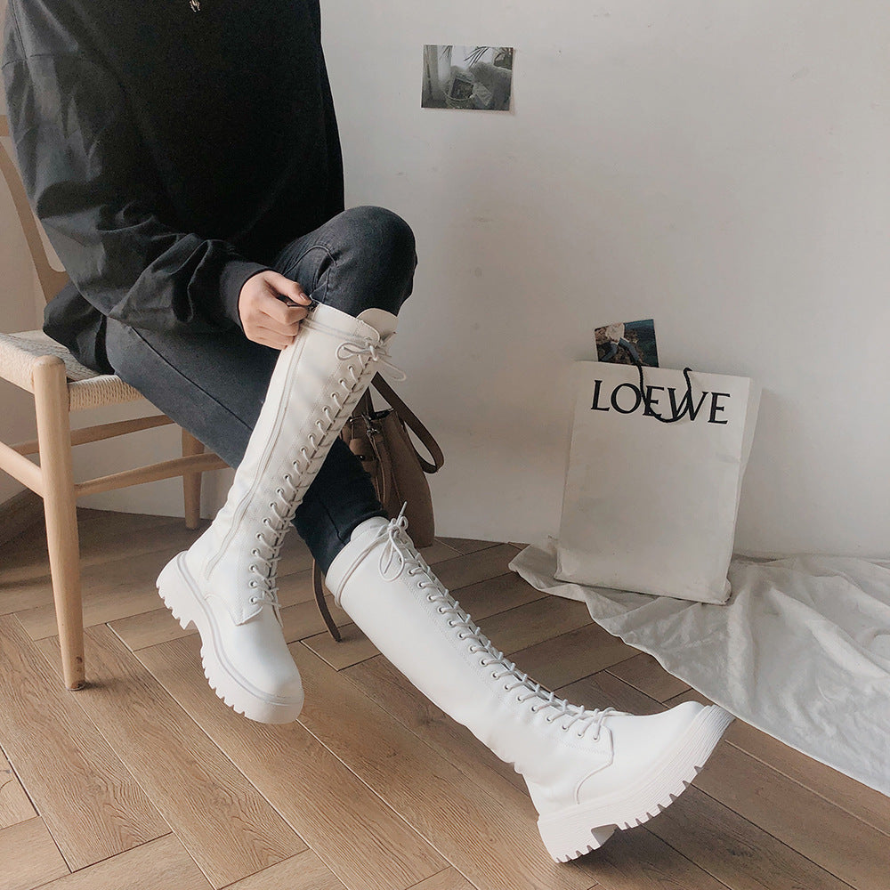 Women's Autumn Vintage British Long Knight Boots
