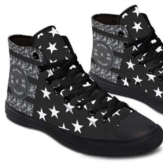Printed Couple High-top Canvas Shoes