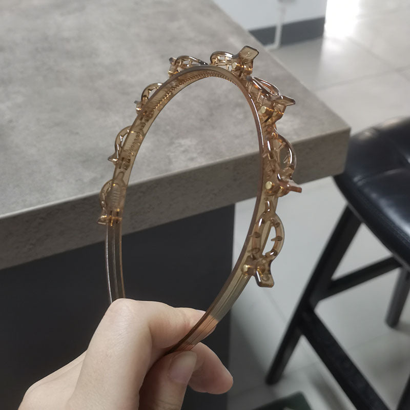 Hollow Solid Color Braided Hairpin Headband