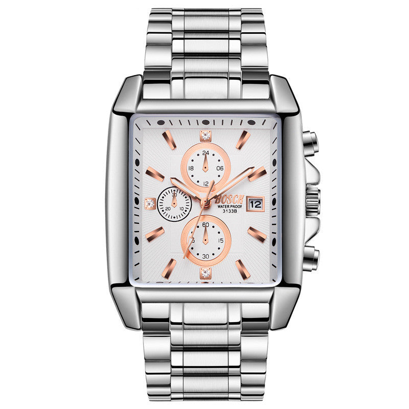 Men's Square Steel Band Watch