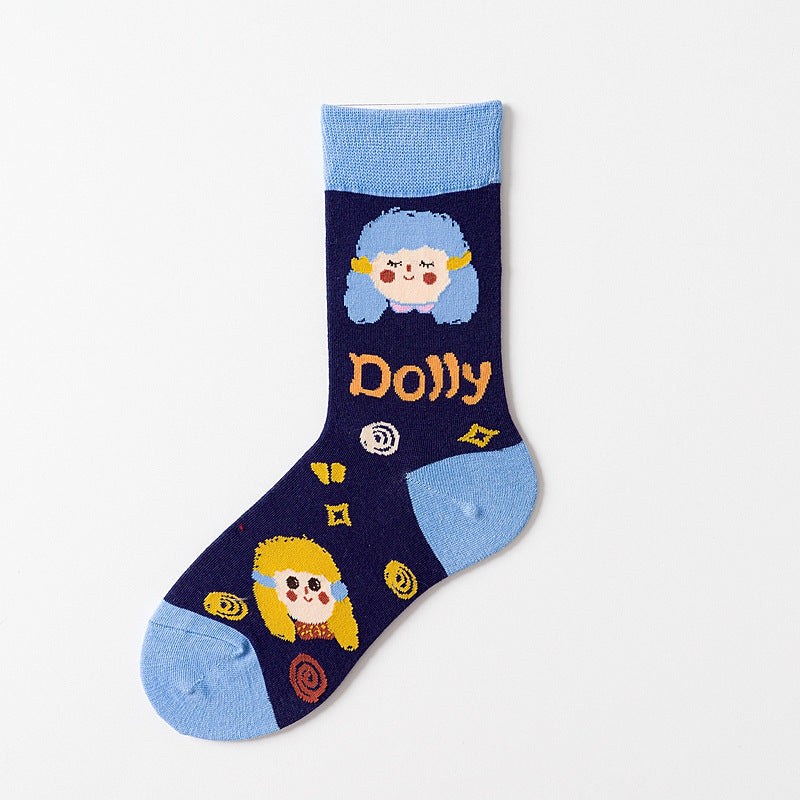 Personality Creative Color Trendy Socks Cartoon Candy Stockings