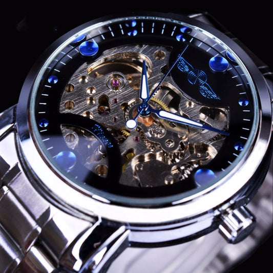 Casual temperament skeleton automatic mechanical watch
