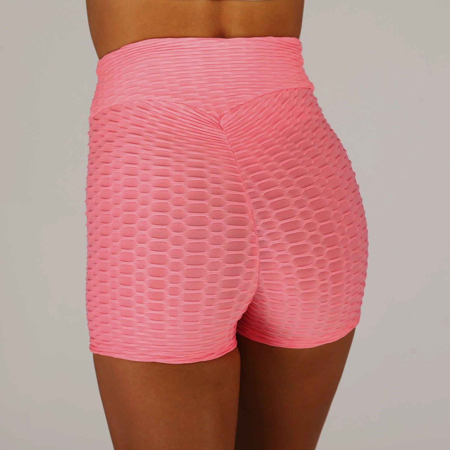 Jacquard sports solid color stretch running shorts
