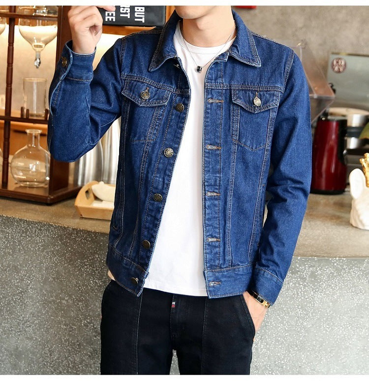 Denim jacket men's couple motorcycle jacket