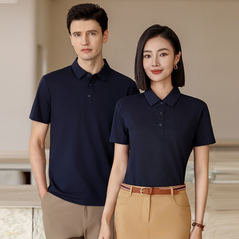 Cotton Polyester Ammonia Cool Lapel Polo Shirt