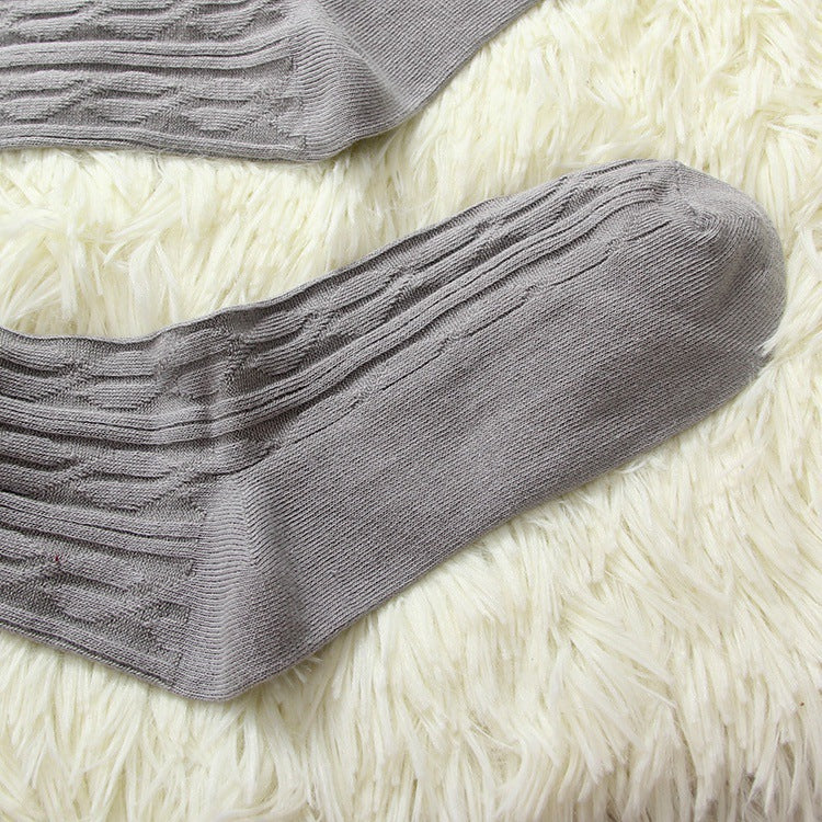 Over the Knee Ladies Twist Cotton Socks