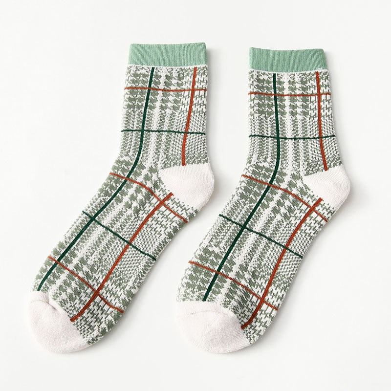Female Female Middle Tube Cartoon Extra Thick Warm-keeping Socks