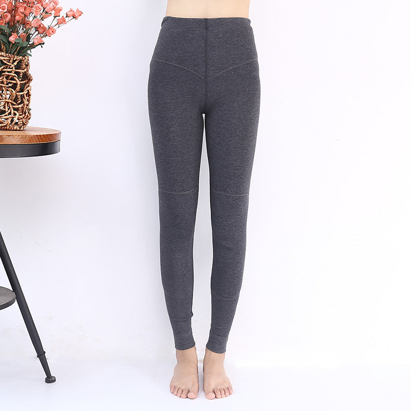 Cotton Slim Fit Thick High Waist Pants