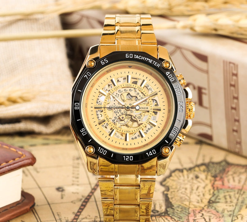 Hollow gold steel strip