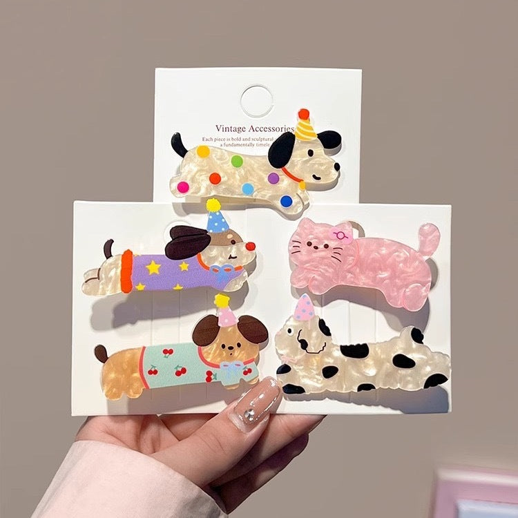 Cartoon Hair Pin Cute Side Puppy Children Headwear