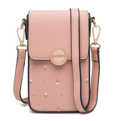 Printed Buckle Vertical Square Shoulder Bag Fashion