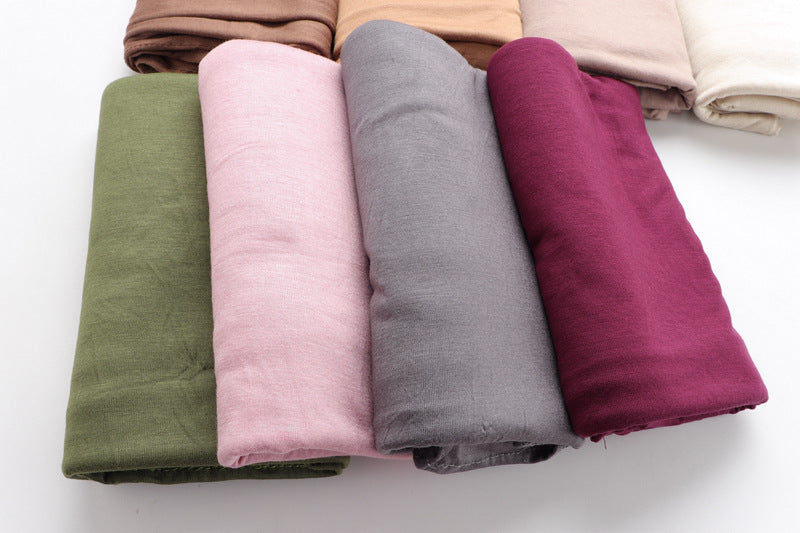 Monochrome mercerized cotton jersey scarf