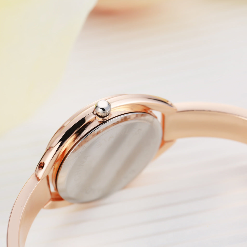 Ladies Korean Version Of Fashion Watch Steel Band With Diamond High-end Watch