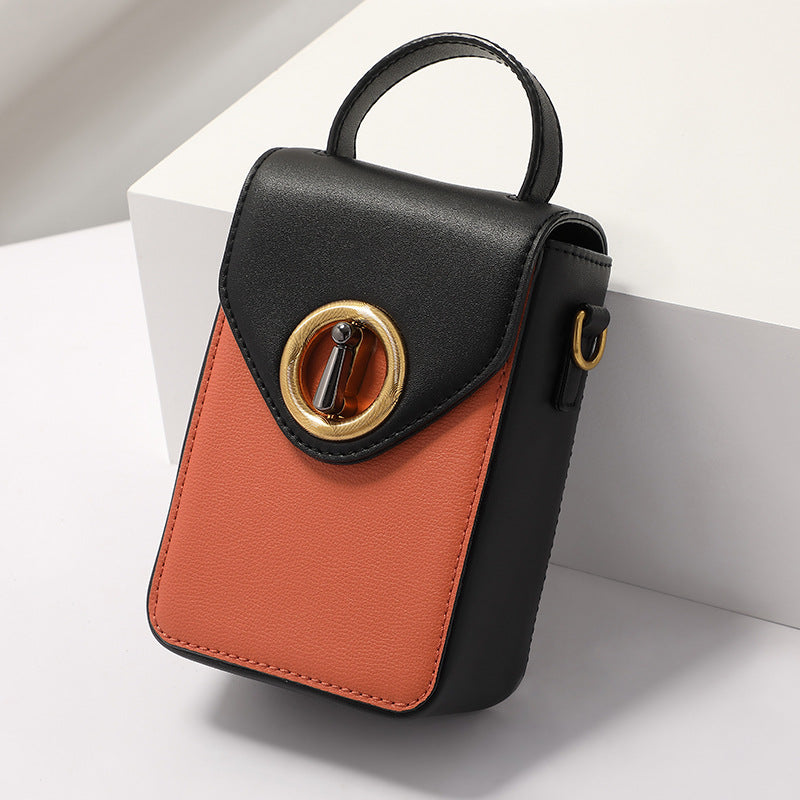 Contrasting color mini phone bag