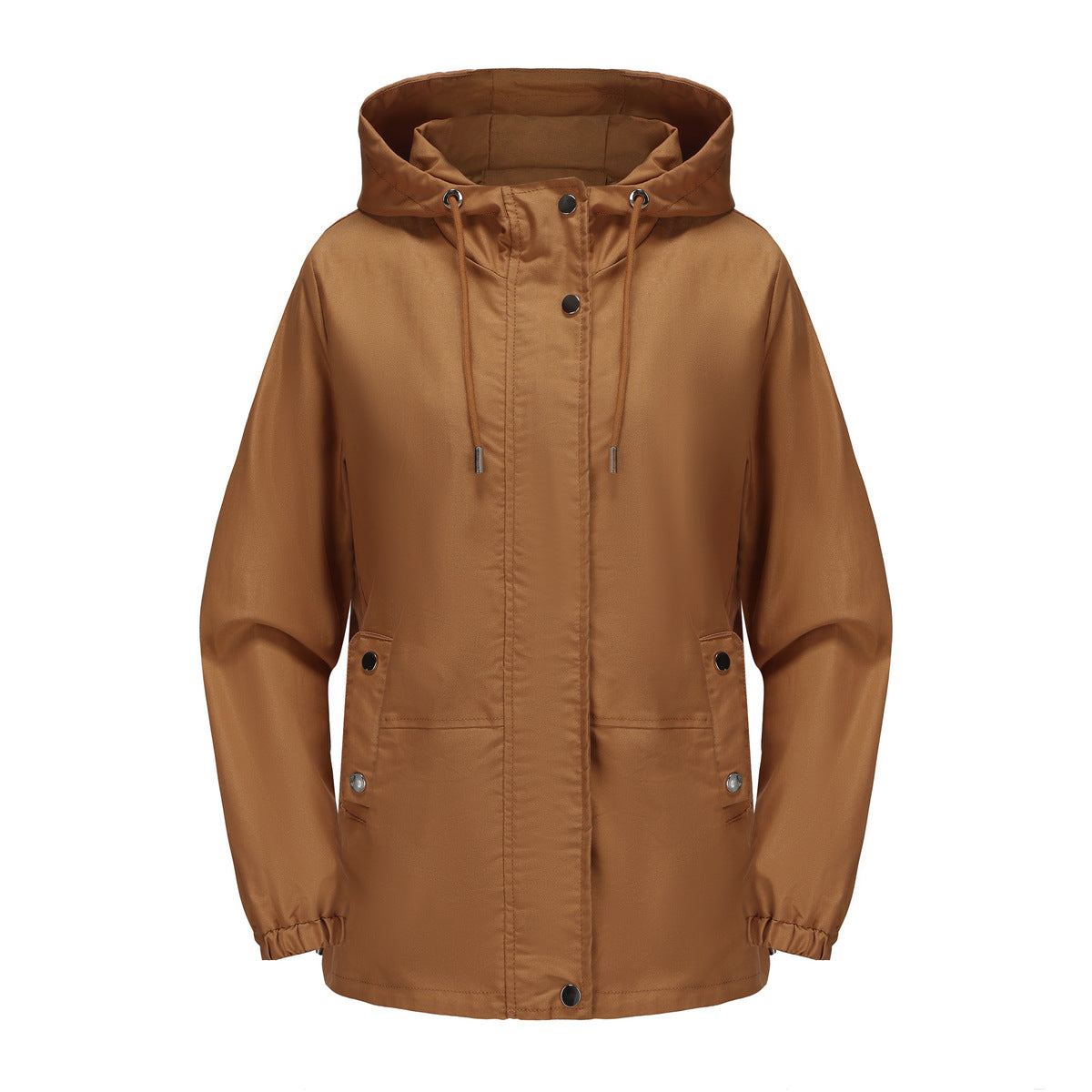 Women's Loose Windproof Jacket Hooded Long Sleeve