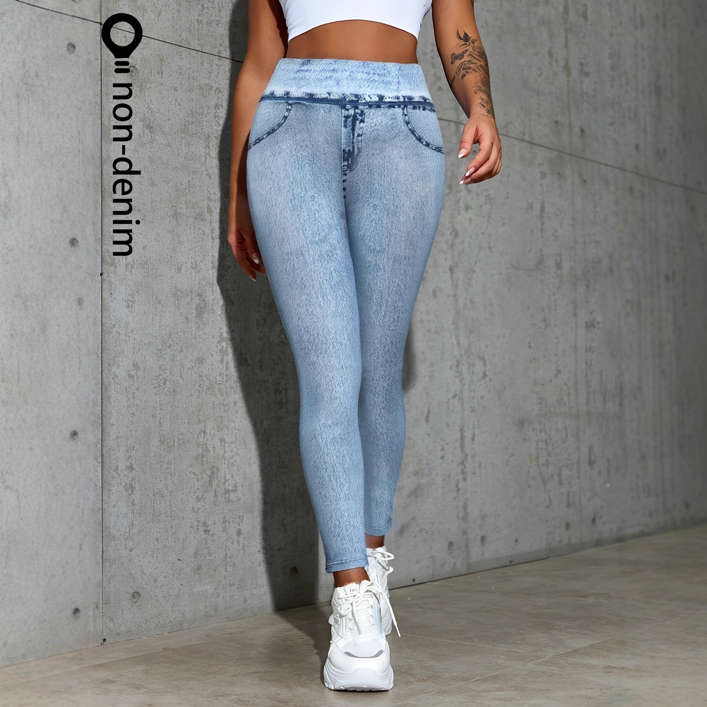 New Faux Denim Casual Comfortable And Slim-fit Sportswear