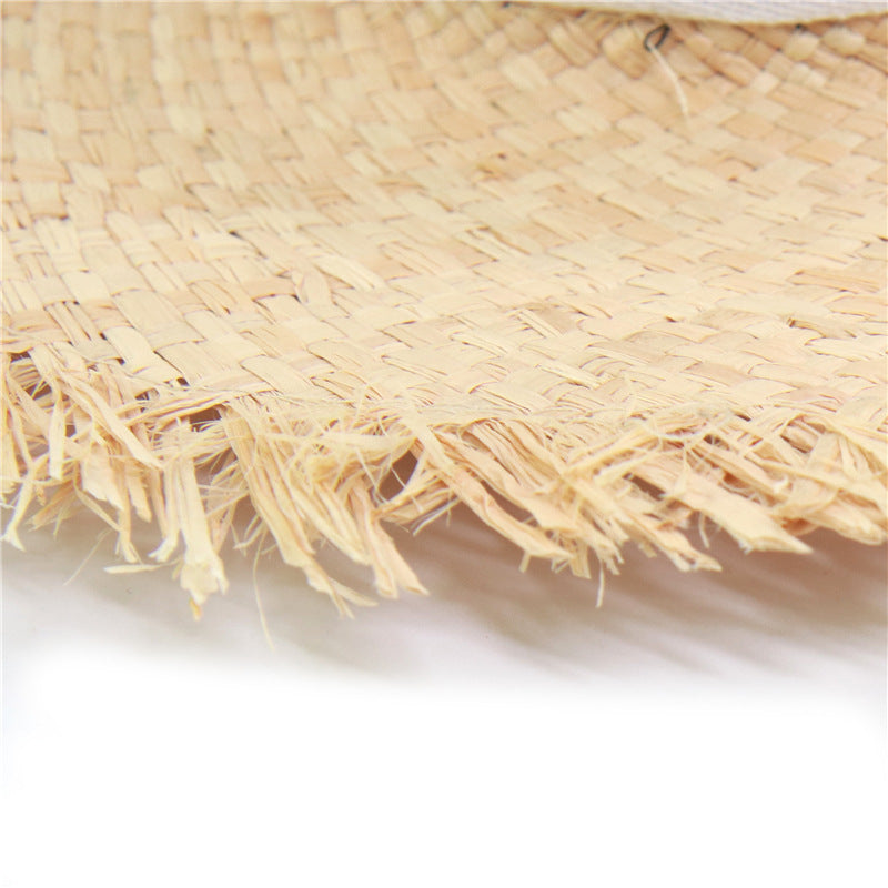Female Lafite Grass Flat Top Straw Hat