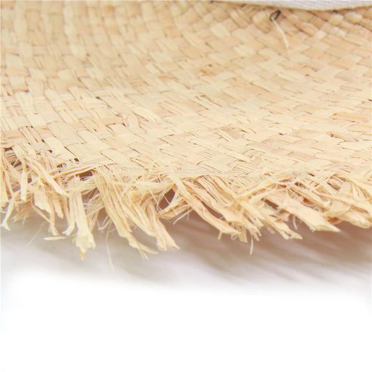 Female Lafite Grass Flat Top Straw Hat