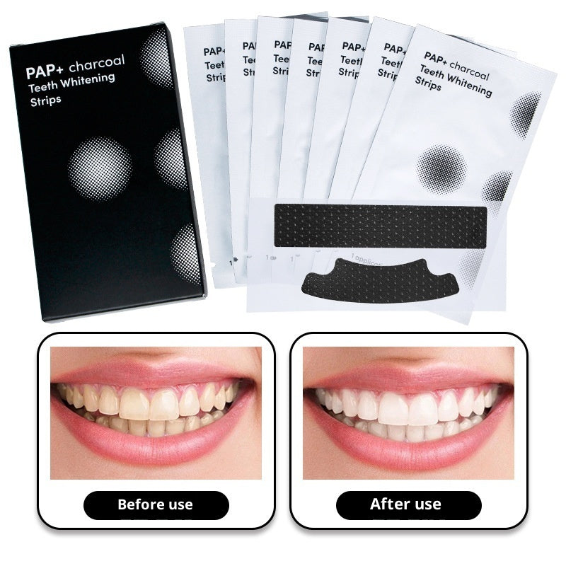 PAP Activated Carbon Teeth Strips Whitening Strip Cleaning Teeth Strips
