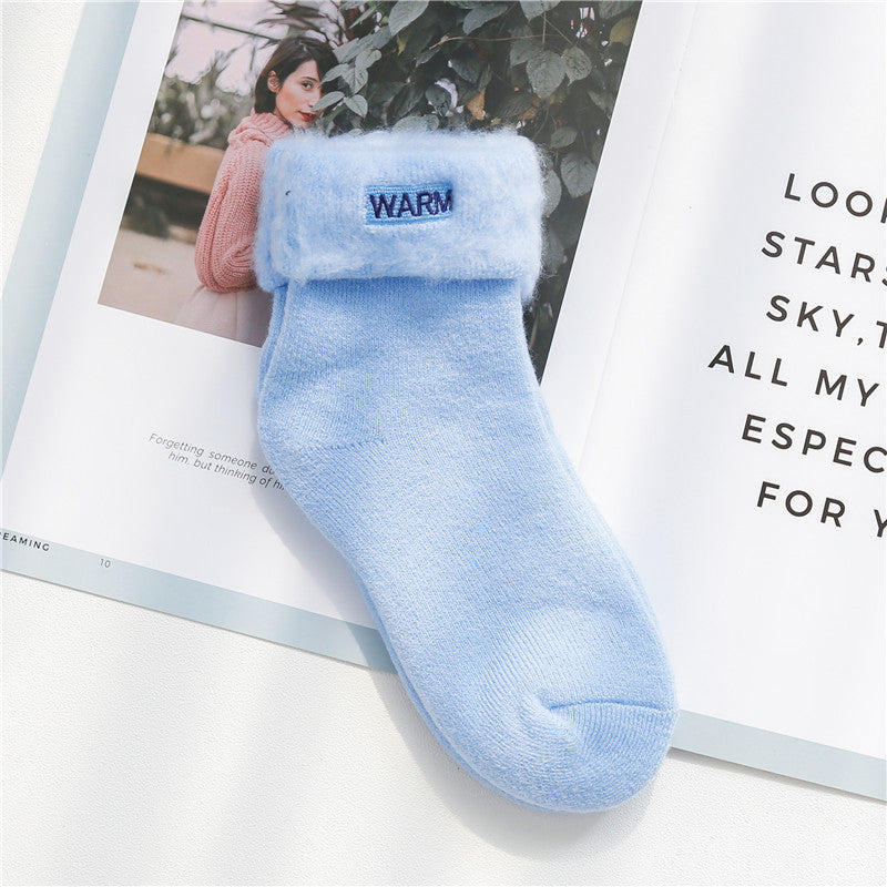 Velvet Thickening Socks Children's Warm Snow