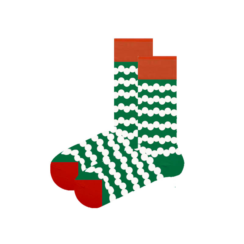 Thin Socks, Color Polka Dot Printing, Tube Socks