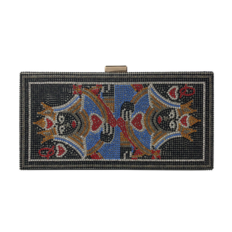 Fashion small square bag with diamonds