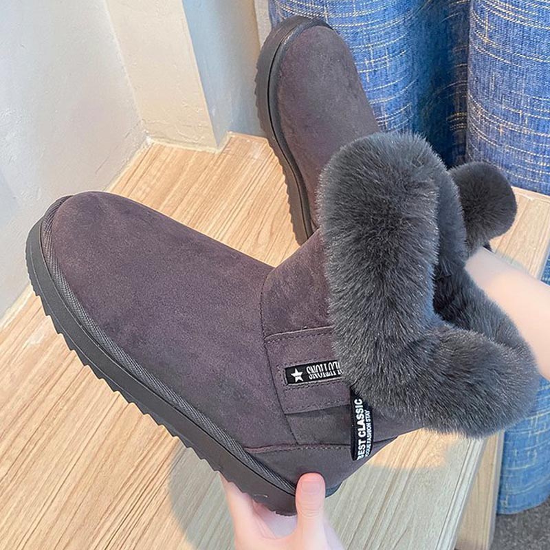 High-top Mid-tube Low-heel Round Toe Warm Snow Boots