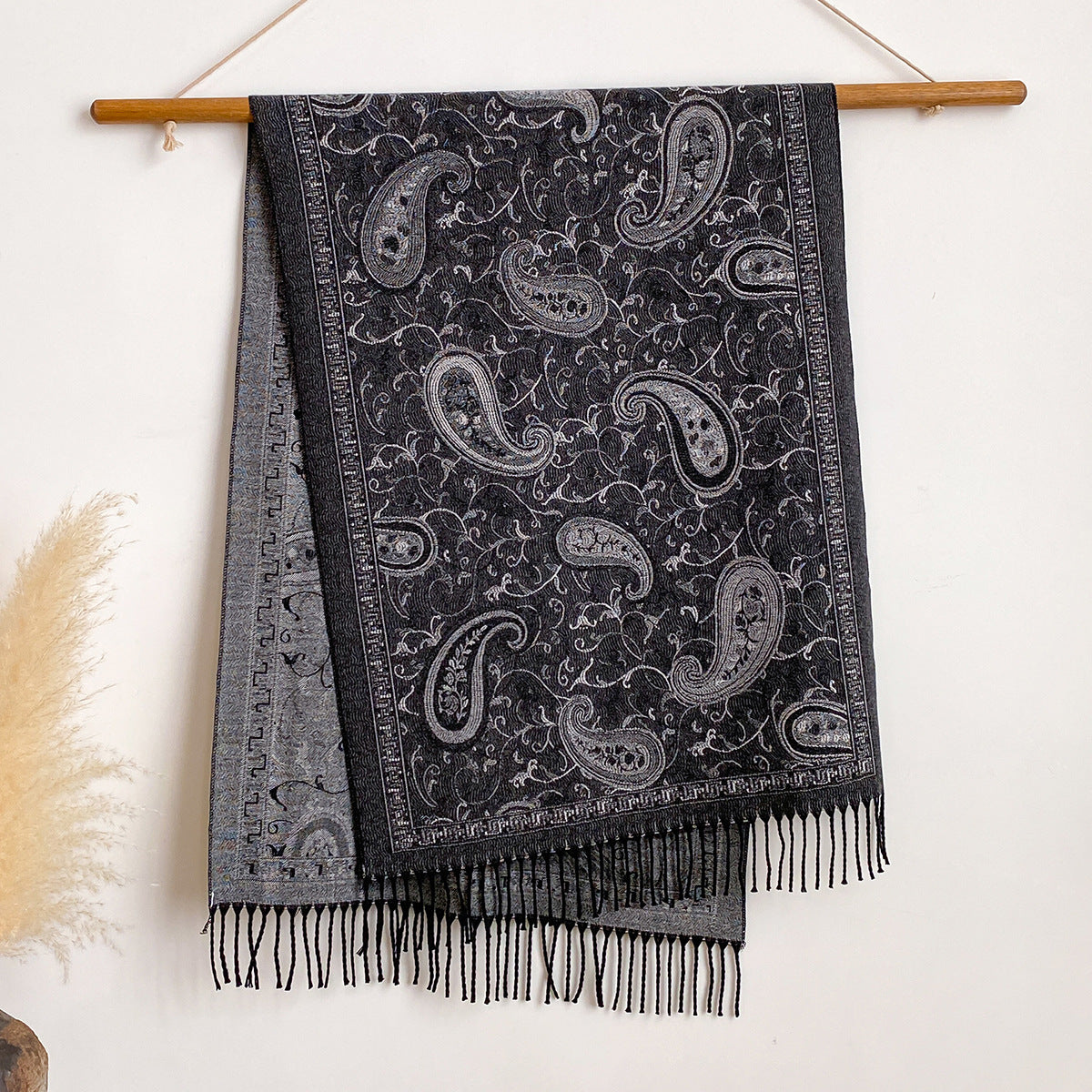 New Cashmere-look Scarf With A Cashew Patternperfect For Staying Warm In Air-conditioned Rooms Or As A Stylish Outer Layer