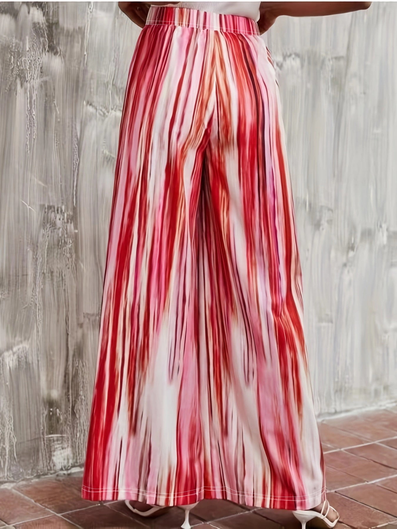 Women's Fashion Loose Casual Printed Straight Sports Trousers