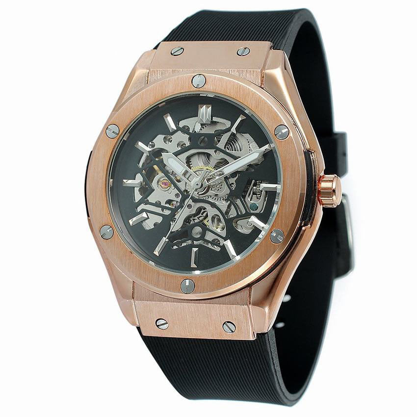 Vintage skeleton mechanical watch