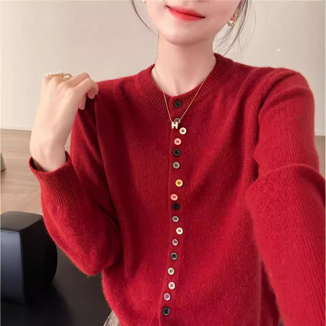 Slimming Soft Long-sleeved Shirt Knitted