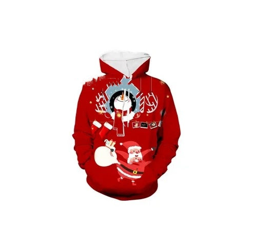 Christmas Men's And Women's Autumn And Winter Hooded Pullover