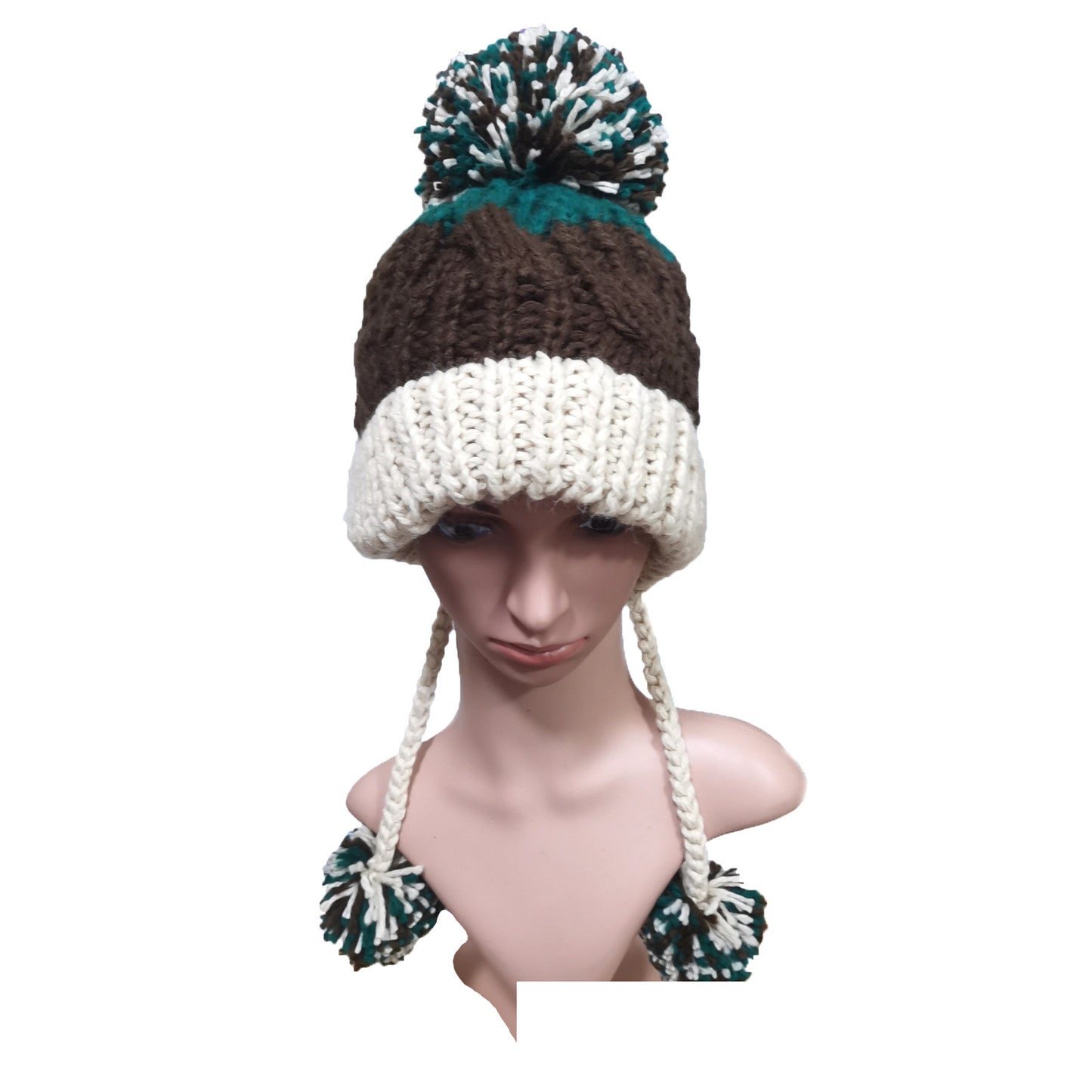 Winter Warm Knitted Wool Ear Protection Hair Ball Hat
