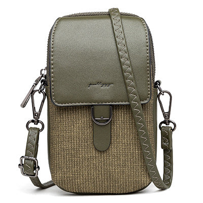 Vertical mobile phone shoulder bag