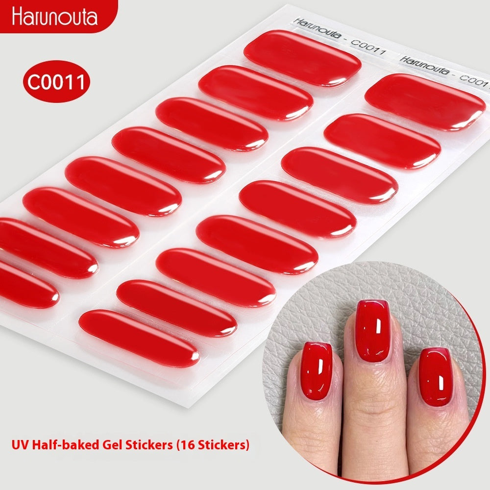 Nail Stickers UV Gel Nail Sticker Semi-curing