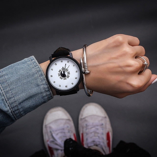 Fashion Casual Big Dial Belt Watch
