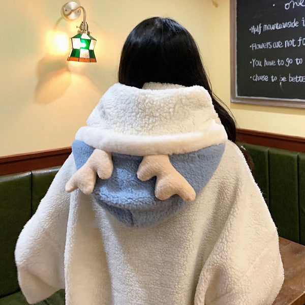 Women's Autumn And Winter Cute Warm Plush Ear Protection Hat