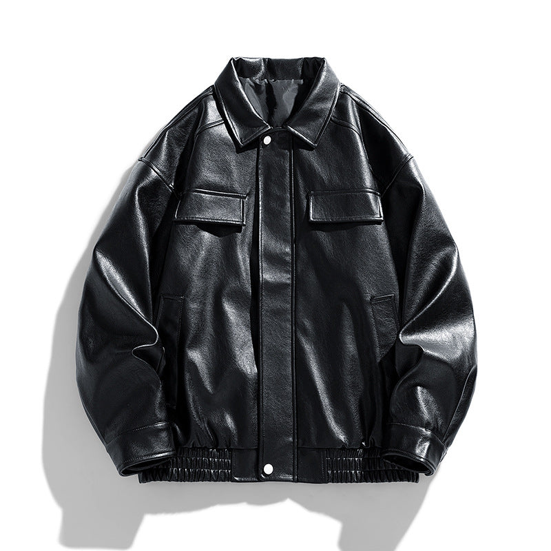 US Casual Retro PU Coat