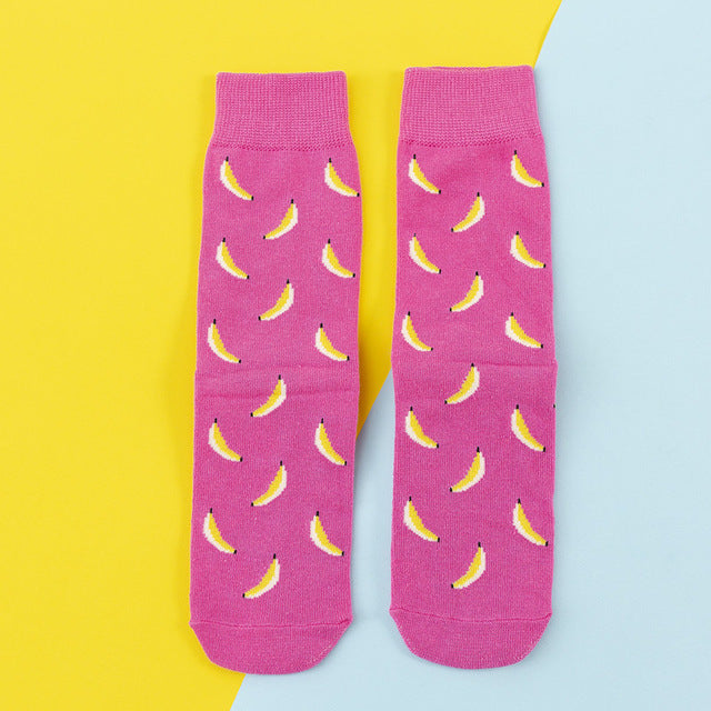 Women's socks cute cartoon skateboard socks