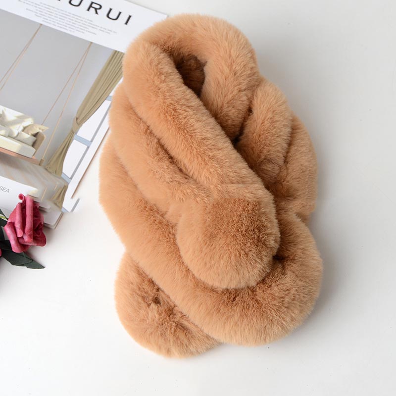 Thick Plush Warmth Imitation Rabbit Fur Scarf Collar