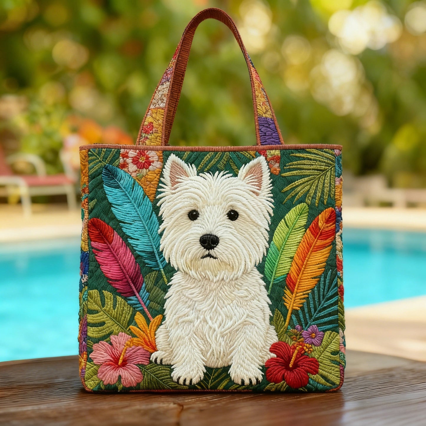 New Digital-print Tote Bag With A Personalized Floral Design In Canvas